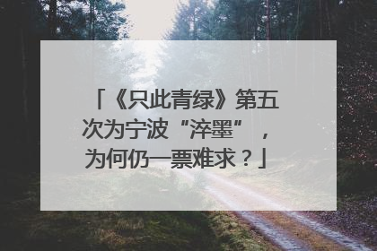 《只此青绿》第五次为宁波“淬墨”，为何仍一票难求？