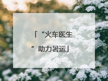 “火车医生”助力暑运