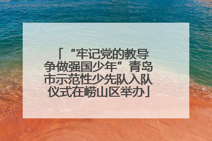 “牢记党的教导 争做强国少年”青岛市示范性少先队入队仪式在崂山区举办