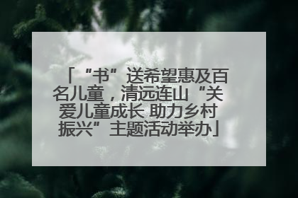 “书”送希望惠及百名儿童，清远连山“关爱儿童成长 助力乡村振兴”主题活动举办
