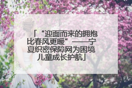 “迎面而来的拥抱比春风更暖”——宁夏织密保障网为困境儿童成长护航