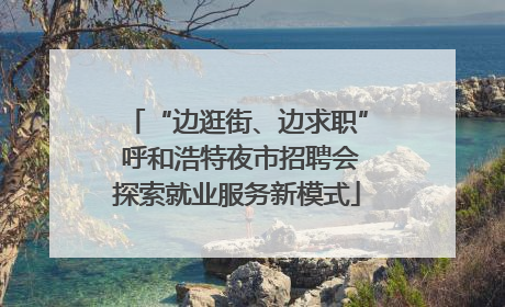 “边逛街、边求职” 呼和浩特夜市招聘会探索就业服务新模式