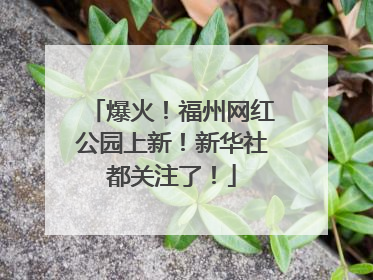 爆火！福州网红公园上新！新华社都关注了！