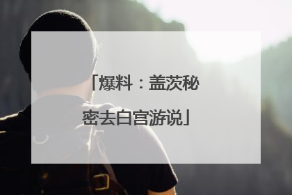 爆料：盖茨秘密去白宫游说