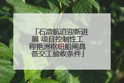 石澧航道迎新进展 项目控制性工程艳洲枢纽船闸具备交工验收条件