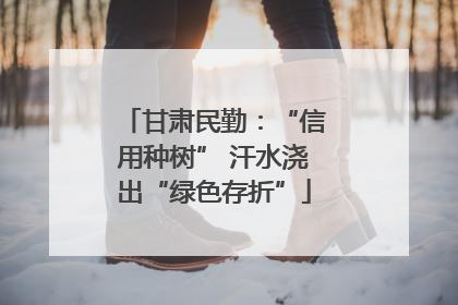 甘肃民勤：“信用种树” 汗水浇出“绿色存折”