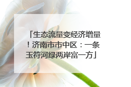 生态流量变经济增量！济南市市中区：一条玉符河绿两岸富一方