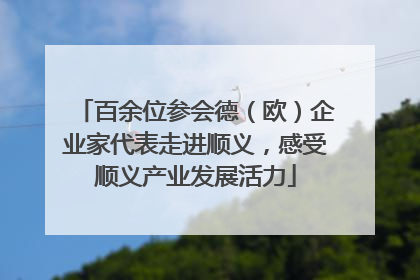 百余位参会德（欧）企业家代表走进顺义，感受顺义产业发展活力