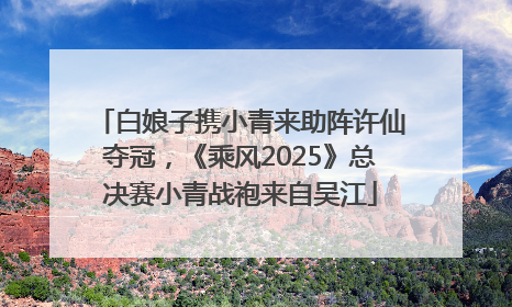 白娘子携小青来助阵许仙夺冠，《乘风2025》总决赛小青战袍来自吴江