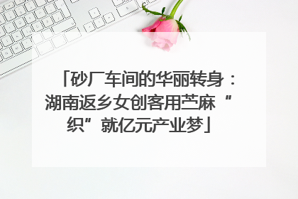 砂厂车间的华丽转身：湖南返乡女创客用苎麻“织”就亿元产业梦