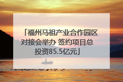 福州马祖产业合作园区对接会举办 签约项目总投资85.5亿元