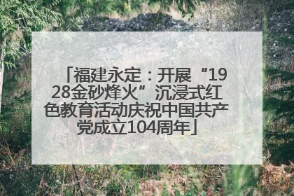 福建永定：开展“1928金砂烽火”沉浸式红色教育活动庆祝中国共产党成立104周年