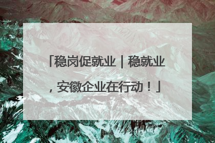 稳岗促就业｜稳就业，安徽企业在行动！