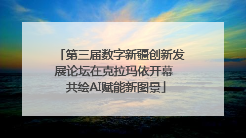 第三届数字新疆创新发展论坛在克拉玛依开幕 共绘AI赋能新图景