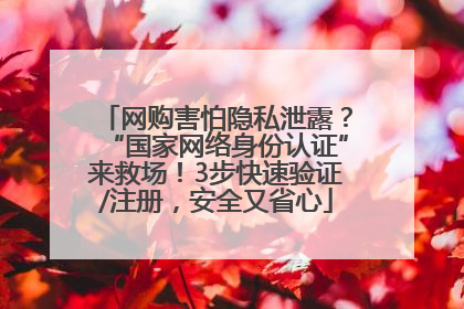 网购害怕隐私泄露？“国家网络身份认证”来救场！3步快速验证/注册，安全又省心