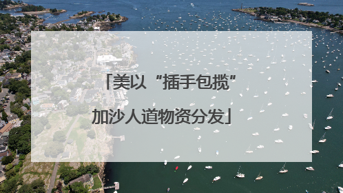 美以“插手包揽”加沙人道物资分发