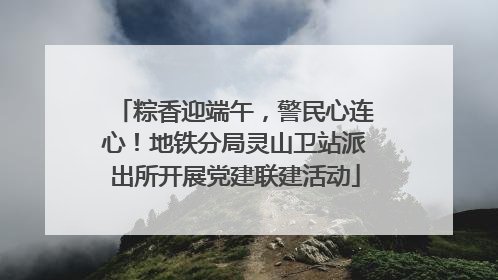 粽香迎端午，警民心连心！地铁分局灵山卫站派出所开展党建联建活动