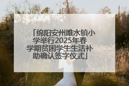 绵阳安州雎水镇小学举行2025年春学期贫困学生生活补助确认签字仪式