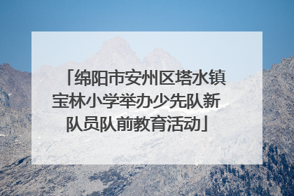 绵阳市安州区塔水镇宝林小学举办少先队新队员队前教育活动