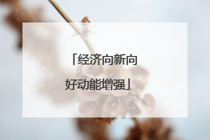 经济向新向好动能增强
