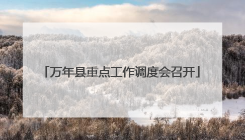 万年县重点工作调度会召开