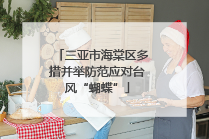 三亚市海棠区多措并举防范应对台风“蝴蝶”