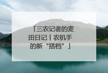三农记者的麦田日记丨农机手的新“搭档”