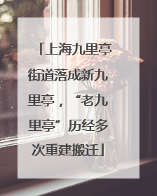 上海九里亭街道落成新九里亭，“老九里亭”历经多次重建搬迁