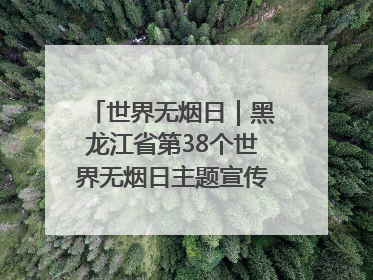 世界无烟日｜黑龙江省第38个世界无烟日主题宣传活动在哈启动