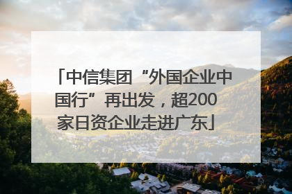 中信集团“外国企业中国行”再出发，超200家日资企业走进广东