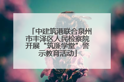 中建筑港联合泉州市丰泽区人民检察院开展“筑廉学堂”警示教育活动