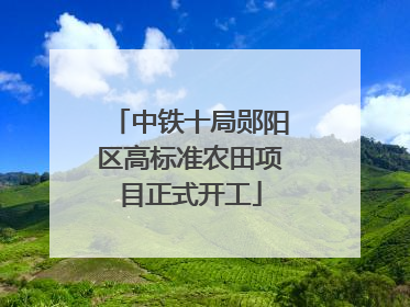 中铁十局郧阳区高标准农田项目正式开工