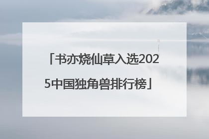 书亦烧仙草入选2025中国独角兽排行榜
