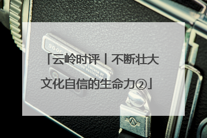 云岭时评丨不断壮大文化自信的生命力②