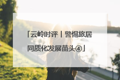 云岭时评丨警惕旅居同质化发展苗头④