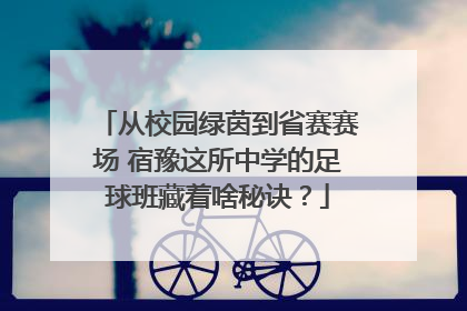 从校园绿茵到省赛赛场 宿豫这所中学的足球班藏着啥秘诀？