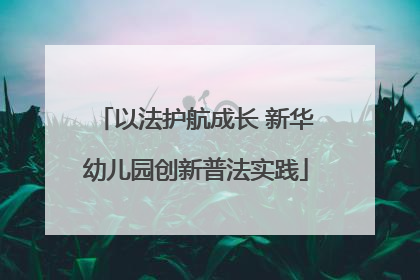 以法护航成长 新华幼儿园创新普法实践