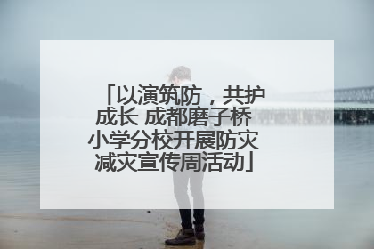 以演筑防，共护成长 成都磨子桥小学分校开展防灾减灾宣传周活动