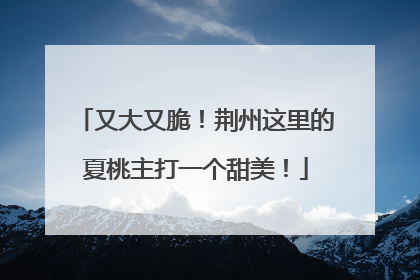又大又脆！荆州这里的夏桃主打一个甜美！