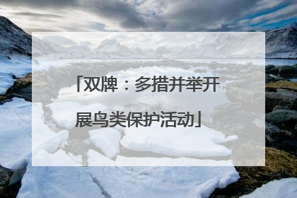 双牌：多措并举开展鸟类保护活动