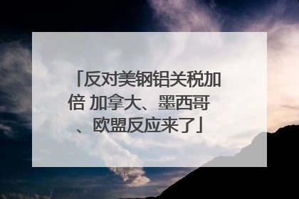反对美钢铝关税加倍 加拿大、墨西哥、欧盟反应来了