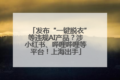 发布“一键脱衣”等违规AI产品？涉小红书、哔哩哔哩等平台！上海出手