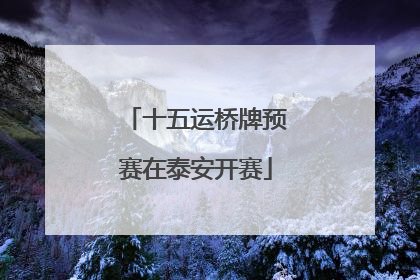 十五运桥牌预赛在泰安开赛