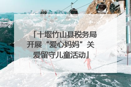 十堰竹山县税务局开展“爱心妈妈”关爱留守儿童活动