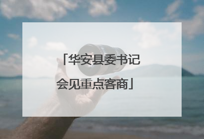 华安县委书记会见重点客商