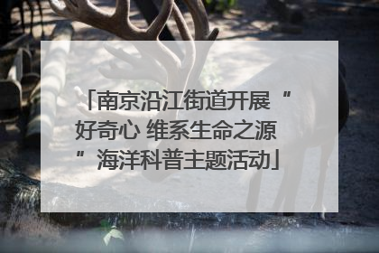 南京沿江街道开展“好奇心 维系生命之源”海洋科普主题活动