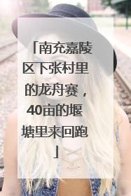 南充嘉陵区下张村里的龙舟赛，40亩的堰塘里来回跑