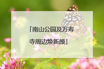 南山公园及万寿寺周边焕新颜