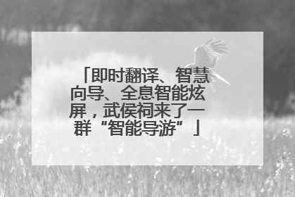 即时翻译、智慧向导、全息智能炫屏，武侯祠来了一群“智能导游”