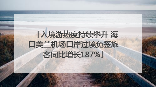入境游热度持续攀升 海口美兰机场口岸过境免签旅客同比增长187%